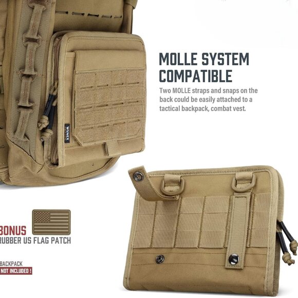 Tactical Folding Admin Pouch, Molle Tool Bag of Laser-Cut Design, Medical Bag - Picture 6 of 6